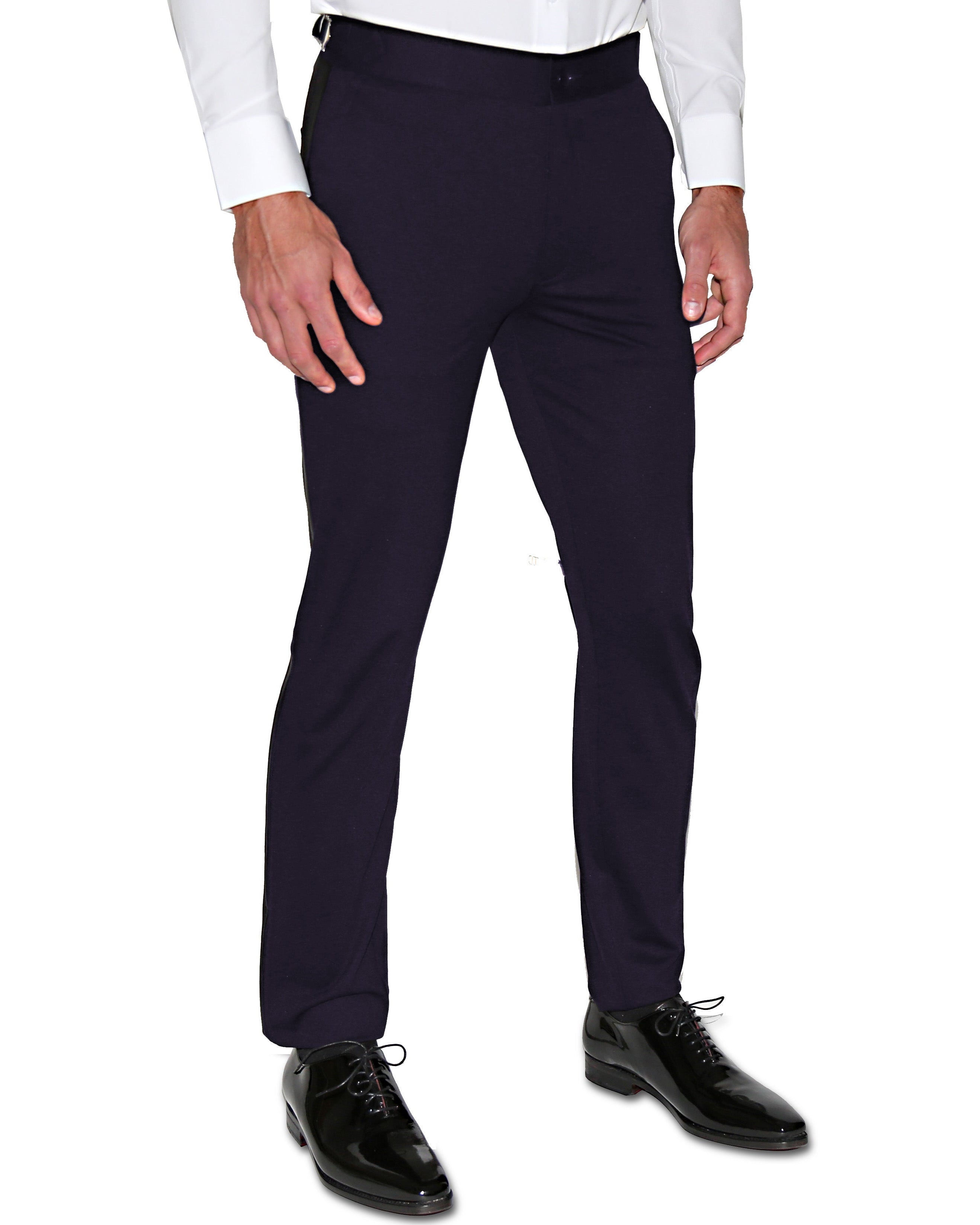Athletic Fit Stretch Tuxedo - Navy with Peak Lapel