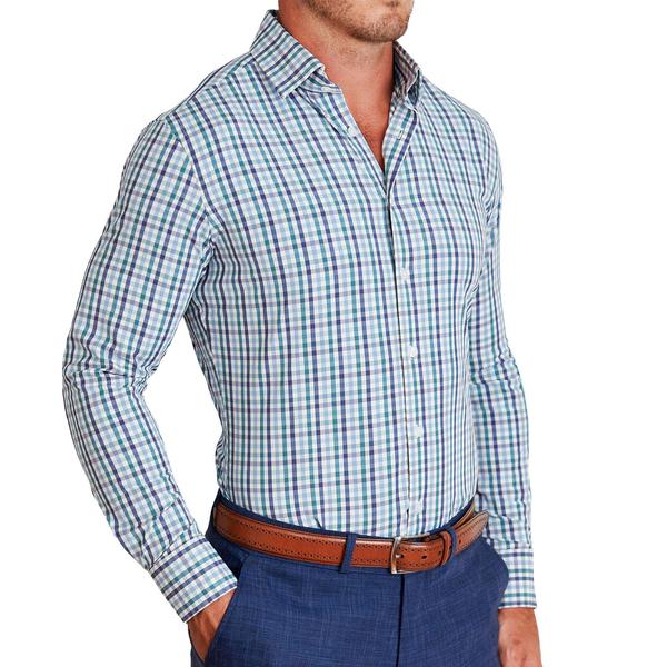 "The Parker" Navy, Light Blue and Pine Green Gingham
