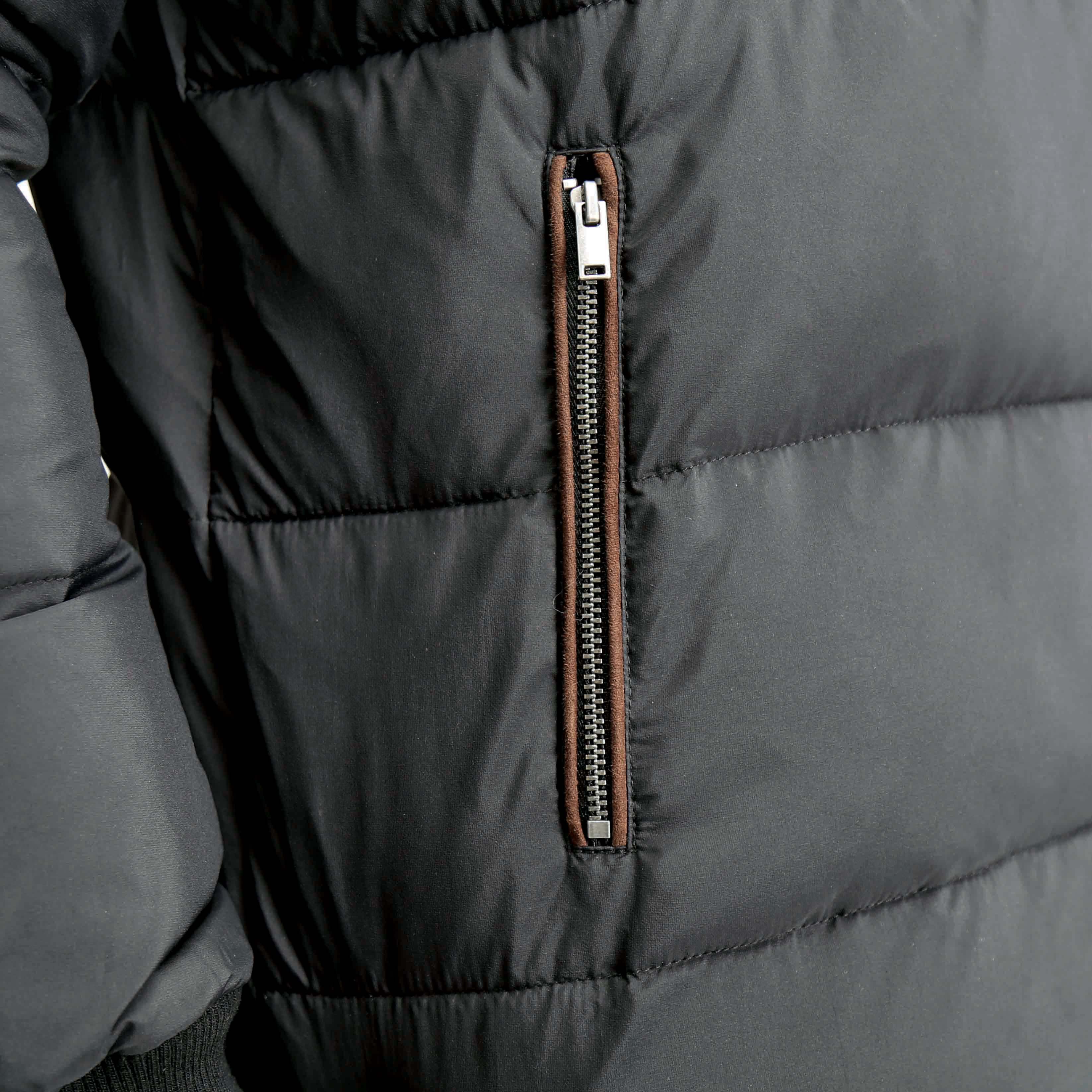 Down Puffer Coat - Black