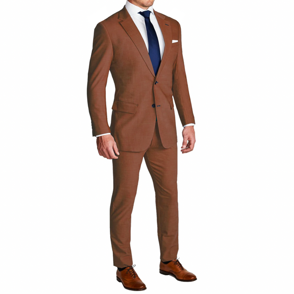 Athletic Fit Stretch Suit - Heathered Copper (Special Order: 5-Week Lead-Time)