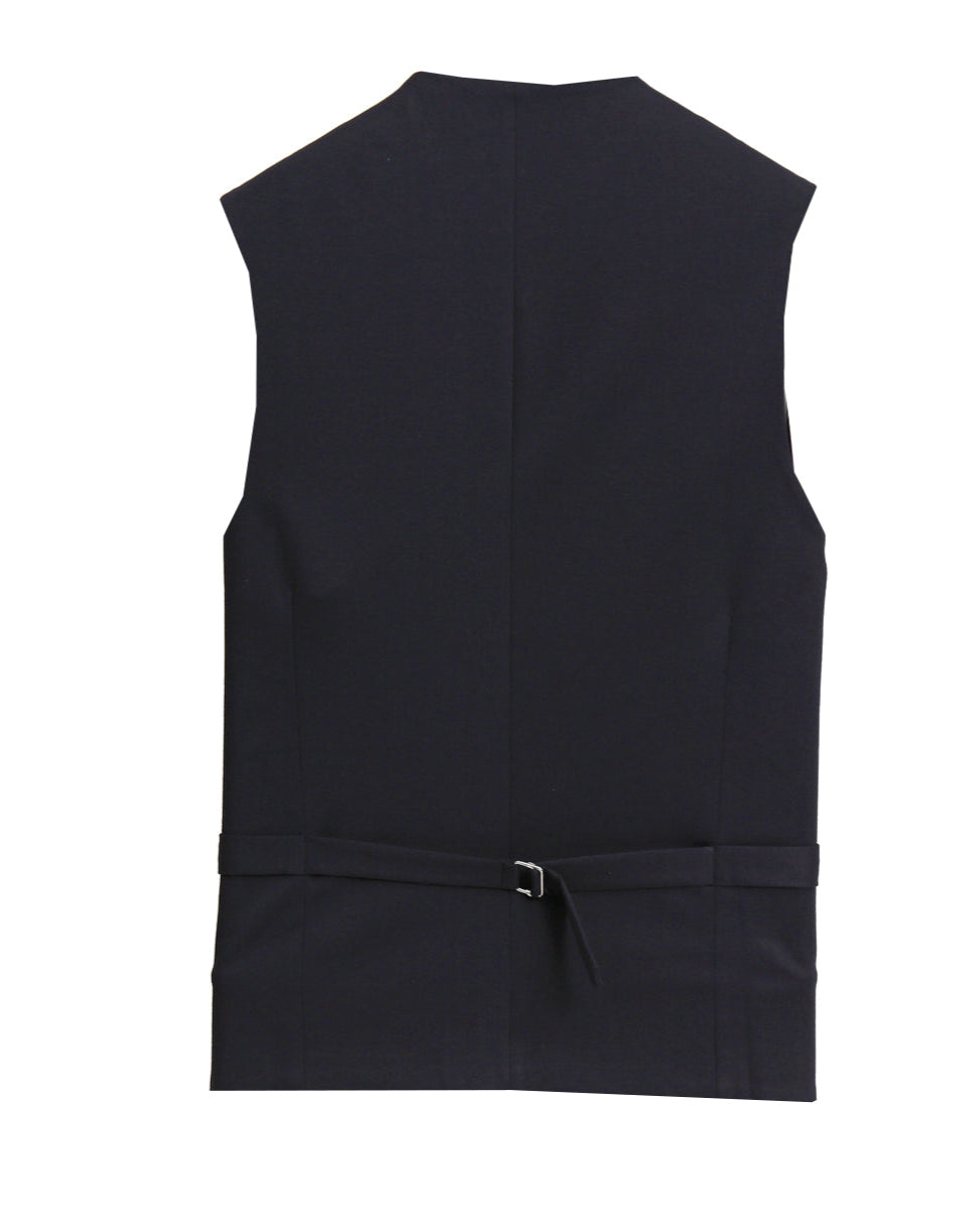 Athletic Fit Stretch Suit Vest - Solid Navy