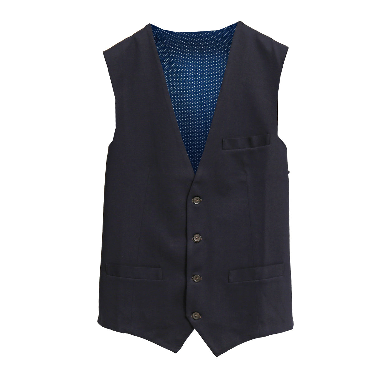 Athletic Fit Stretch Suit Vest - Solid Navy