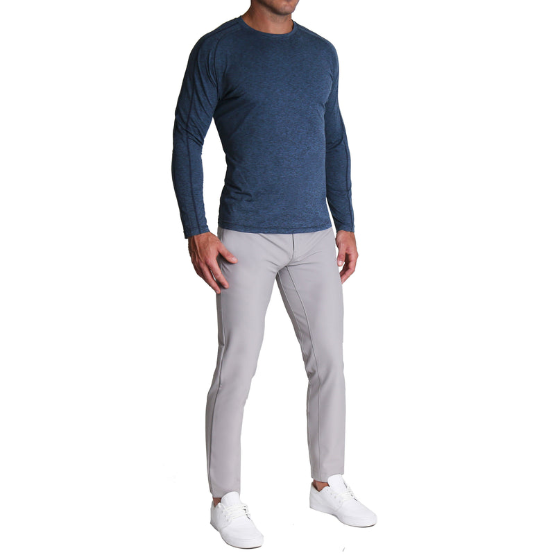 Long Sleeve Heavy Tech Crewneck - Deep Navy