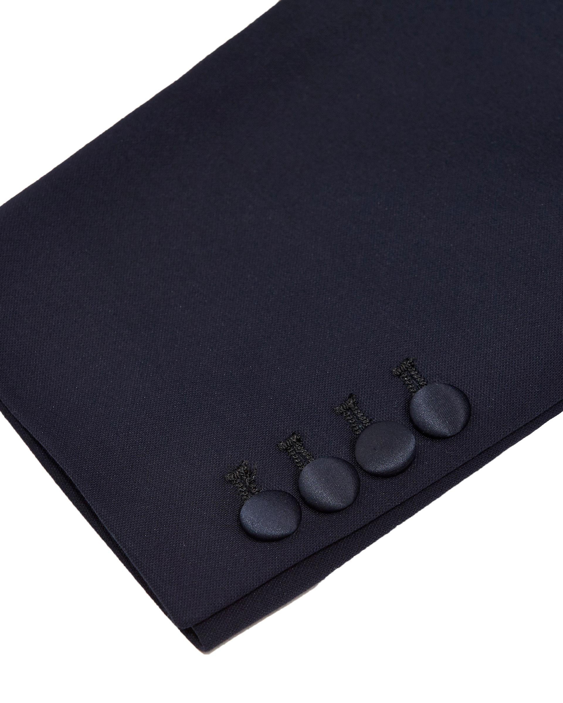 Athletic Fit Stretch Tuxedo Jacket - Solid Navy with Peak Lapel