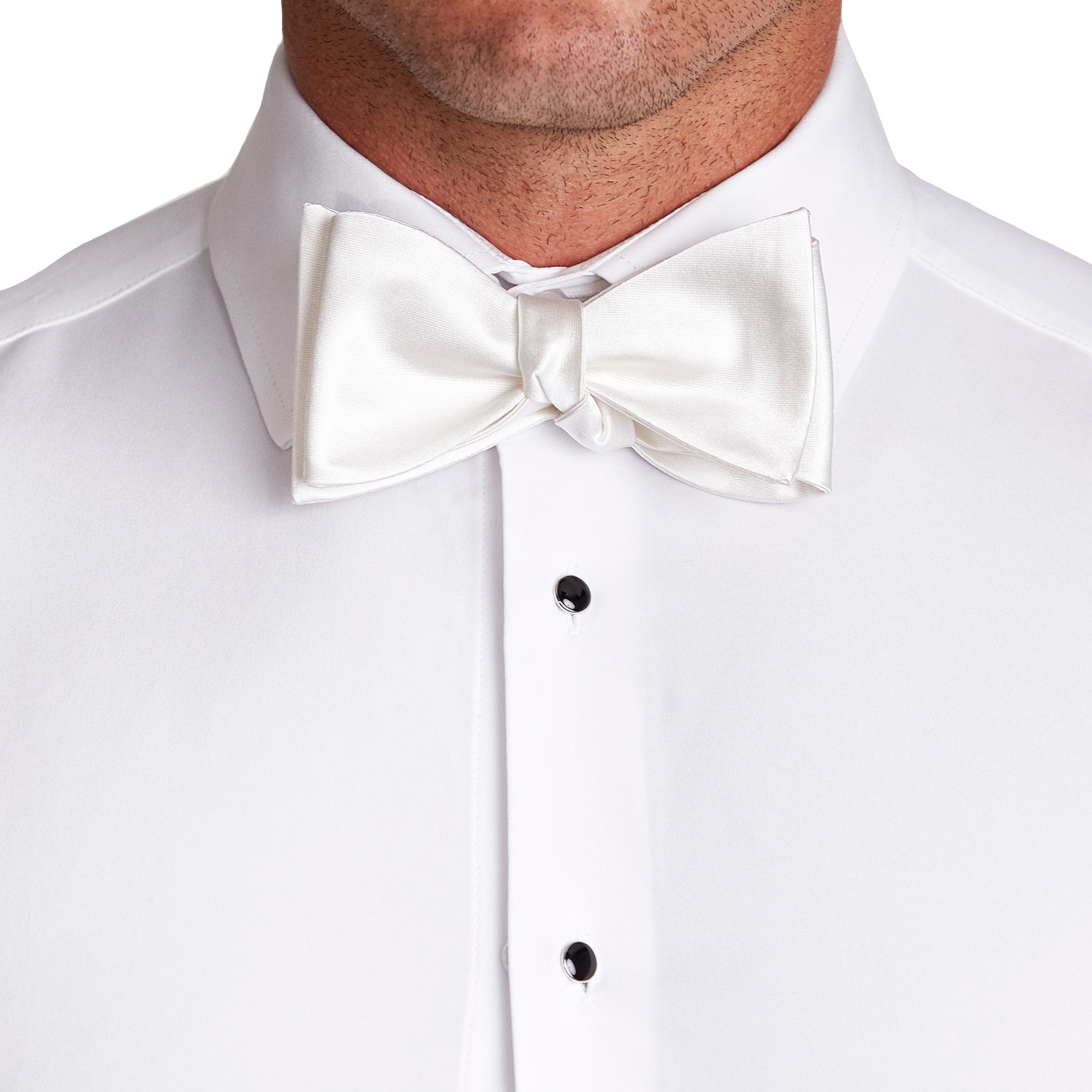 White Silk Bowtie