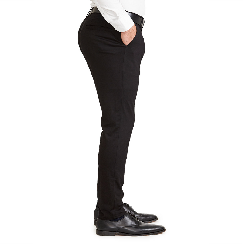 Straight Fit Suit Pants - Black - Men