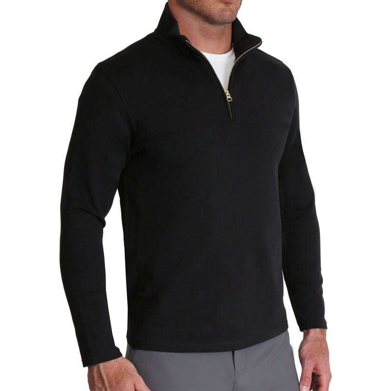 Quarter Zip - Solid Black - State and Liberty Clothing Company Canada