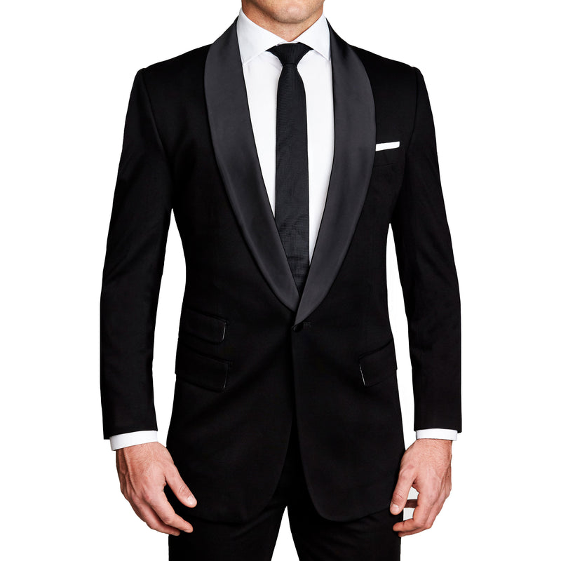 Black tuxedo suit blazer