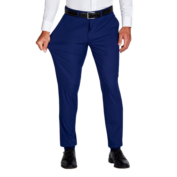 Athletic Fit Stretch Suit Pants - Royal Blue