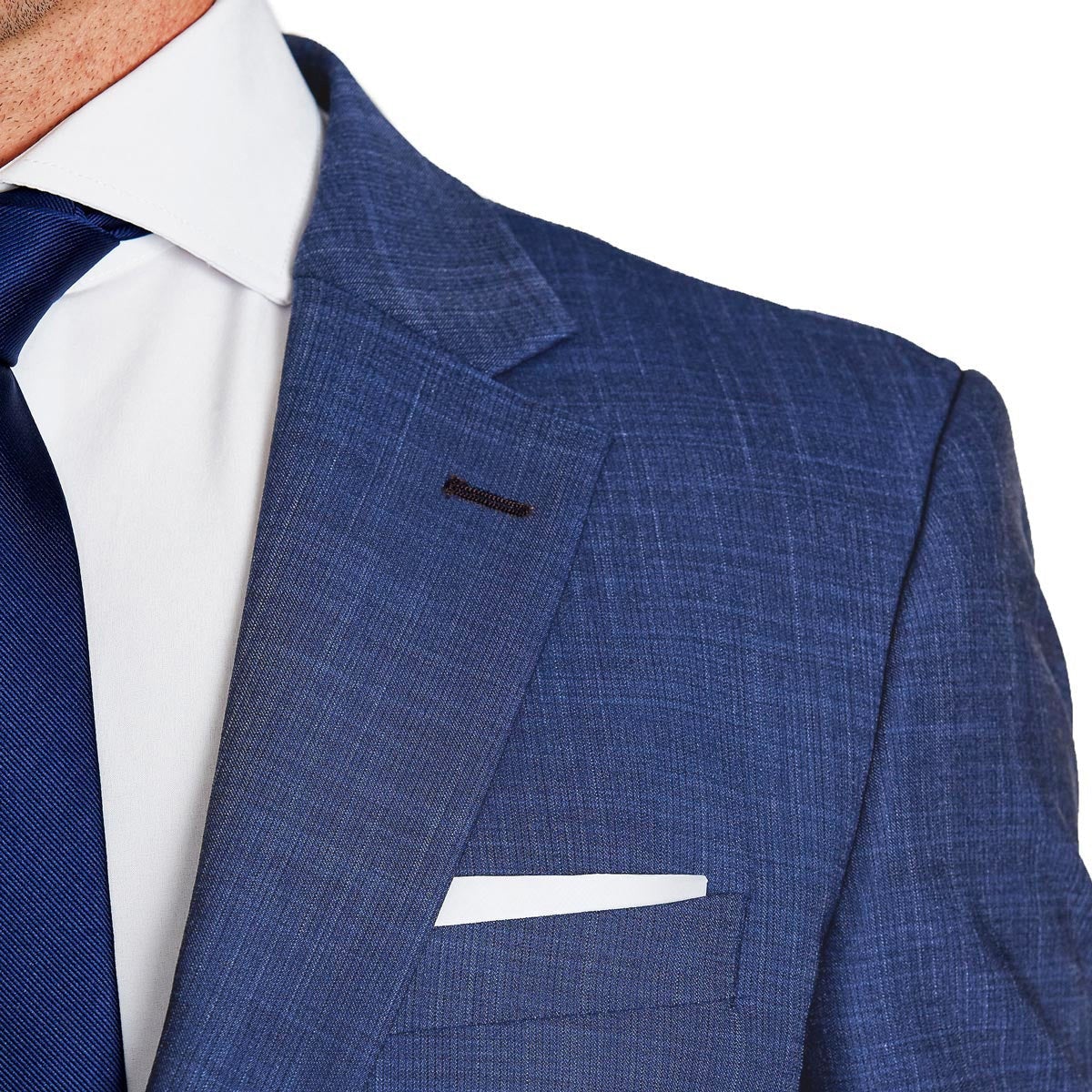 Athletic Fit Stretch Blazer - Heathered Blue