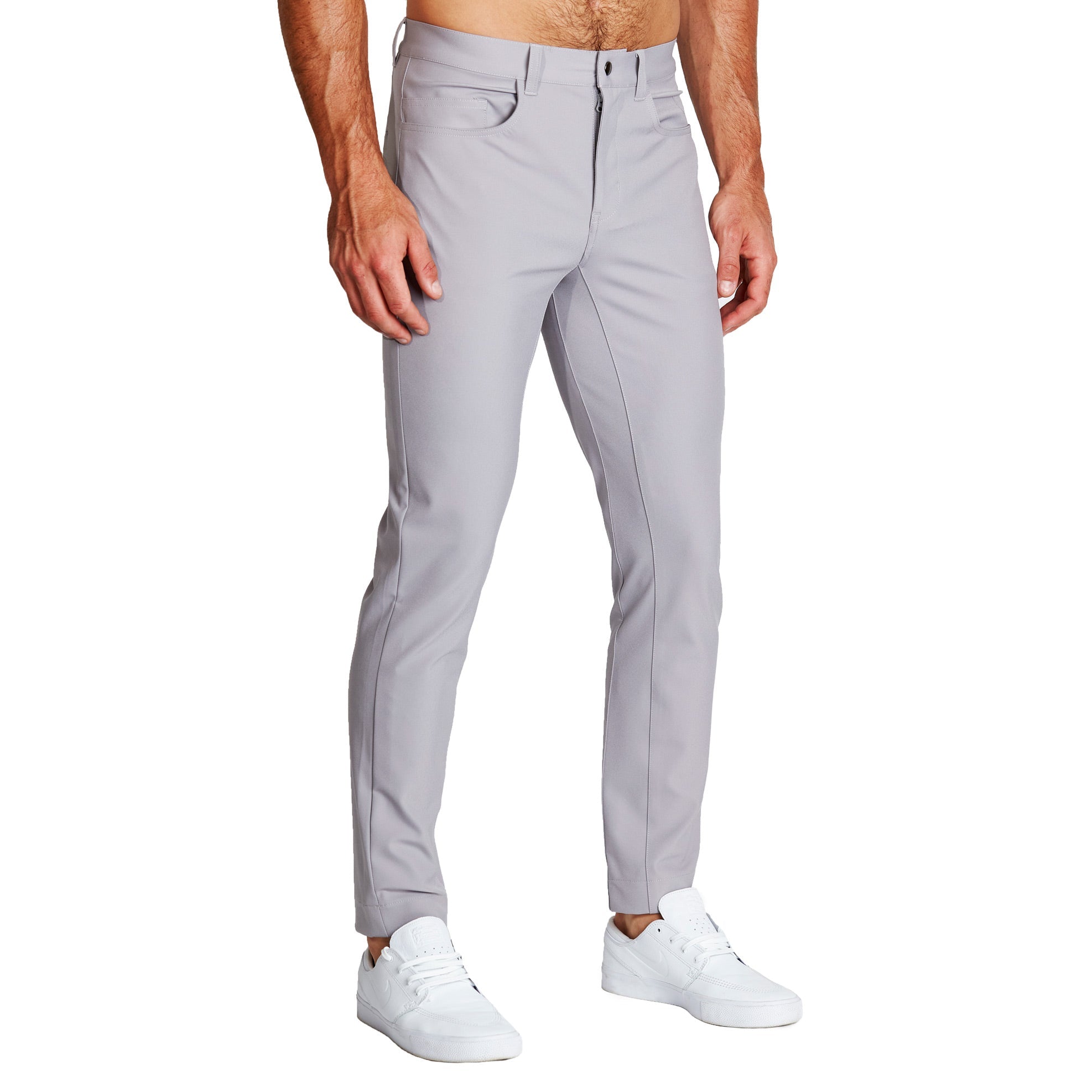 Athletic Fit Stretch Tech Chino - Light Grey