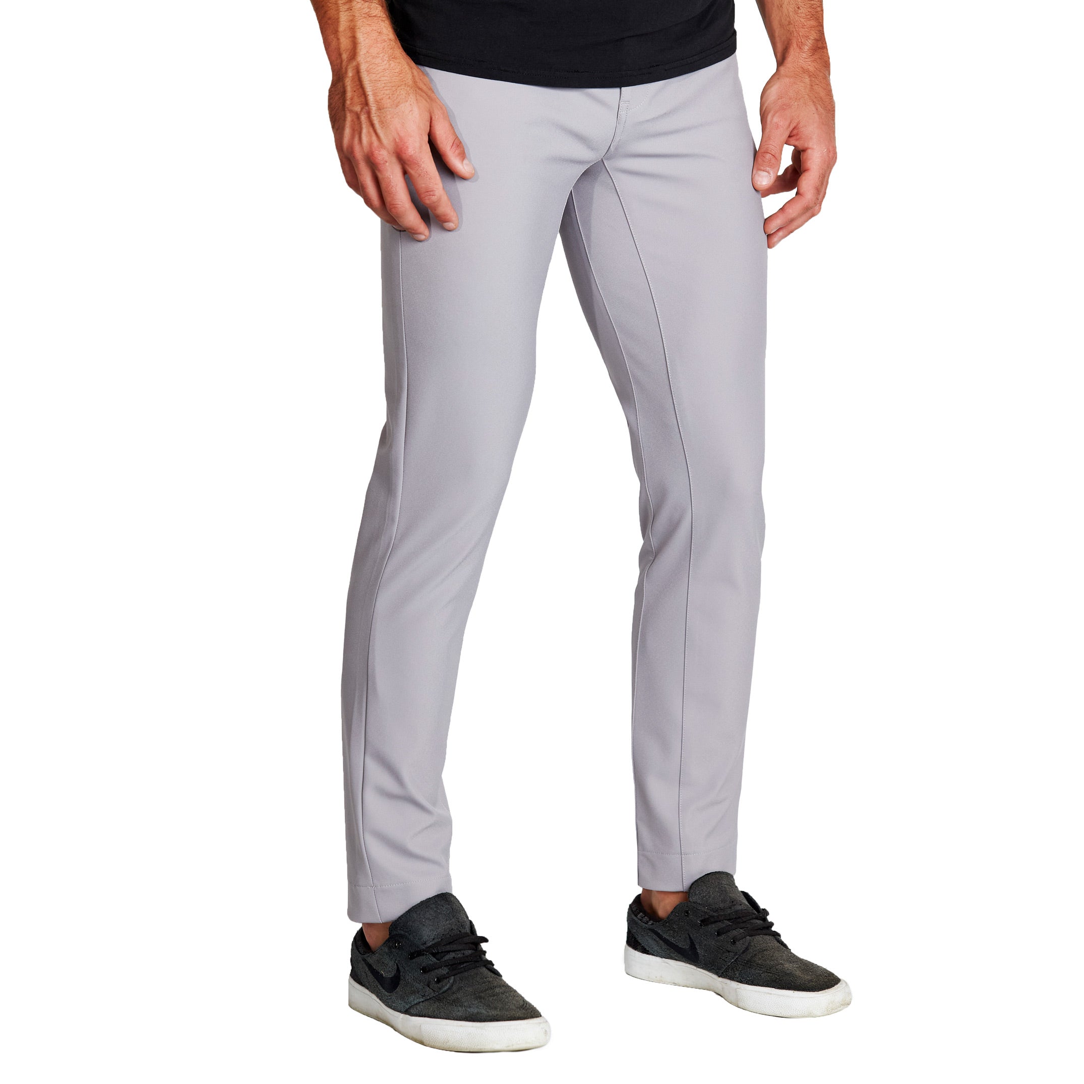 Athletic Fit Stretch Tech Chino - Light Grey