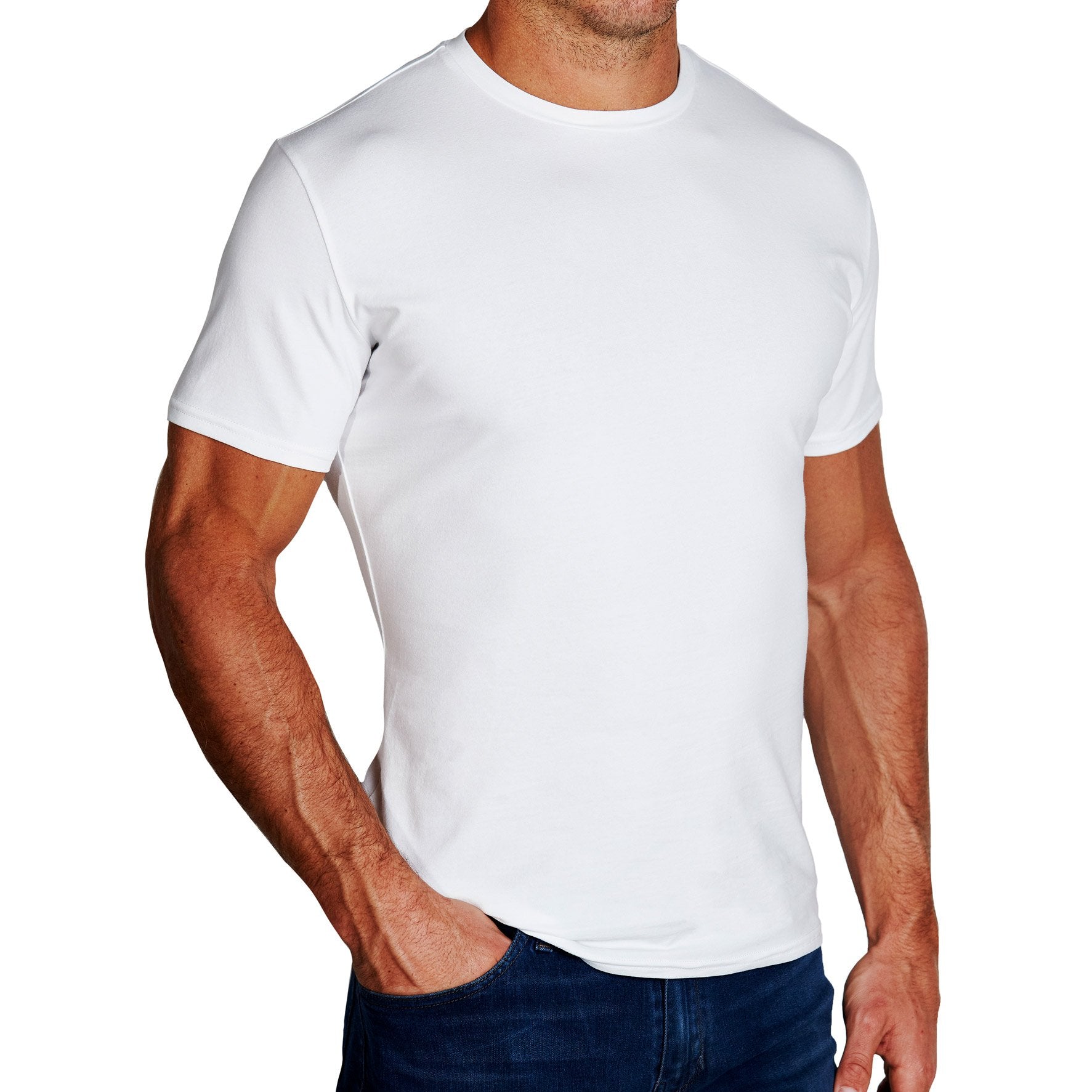 "The Taylor" White Short Sleeve Crewneck